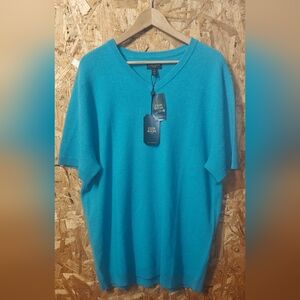 Men's V-Neck Blue Sweater